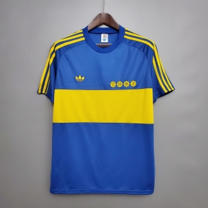 Retro 1981 Boca Juniors home Soccer Jersey