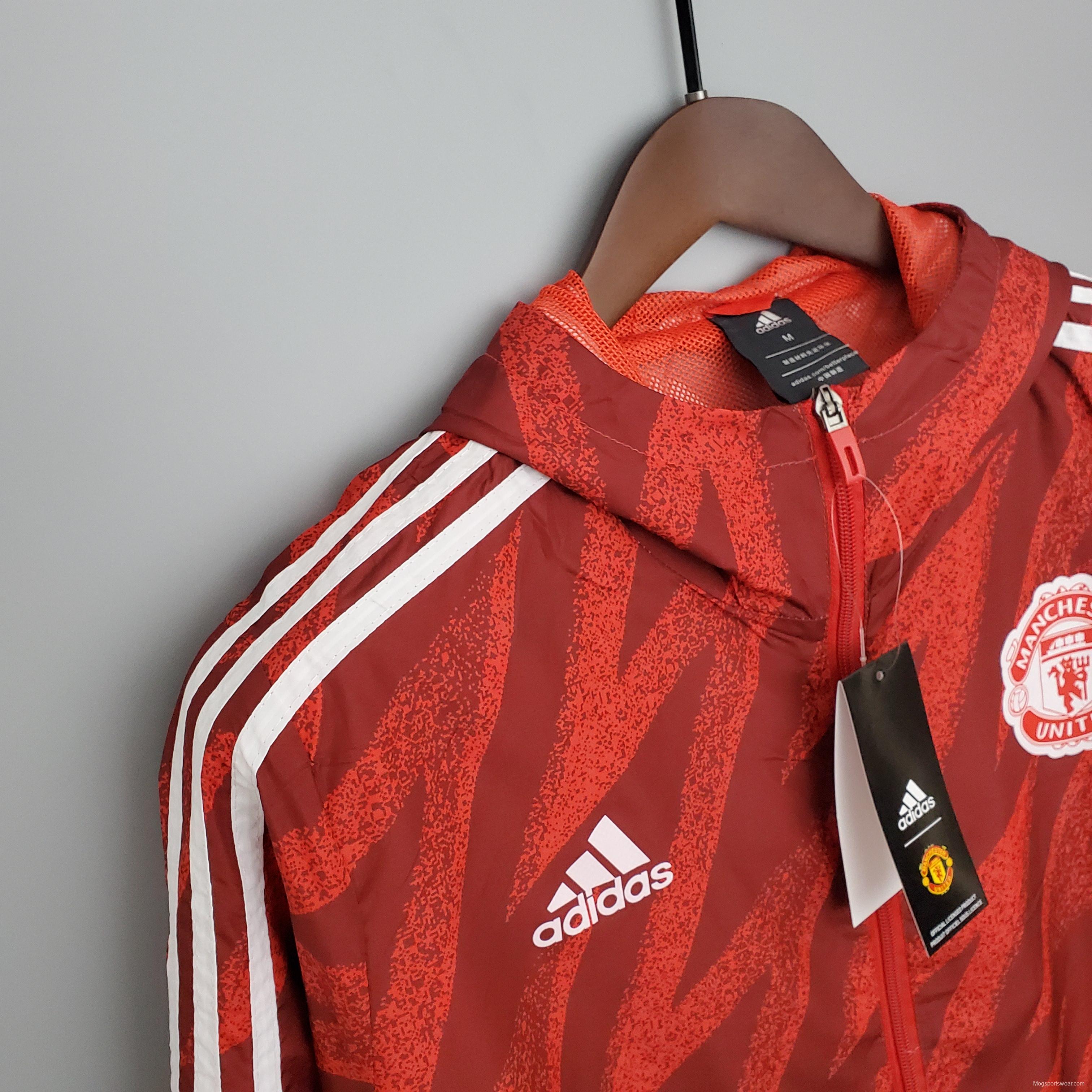 Windbreaker Manchester United red Soccer Jersey