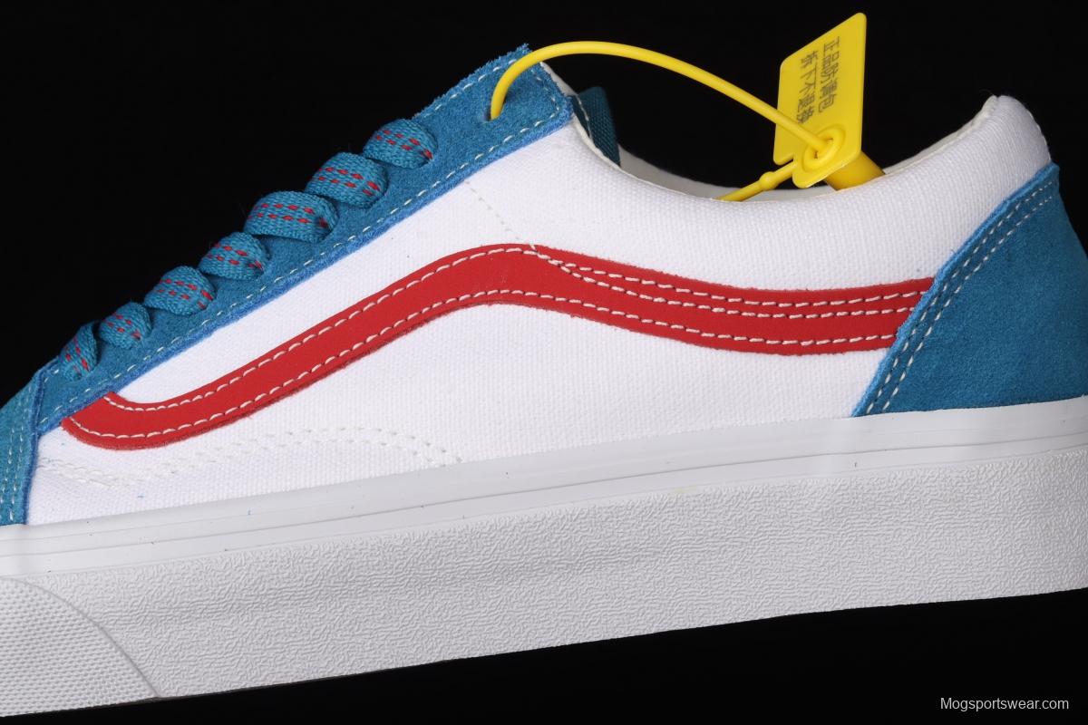 Vans Old Skool white and blue canvas board shoes VN0A38G19XG