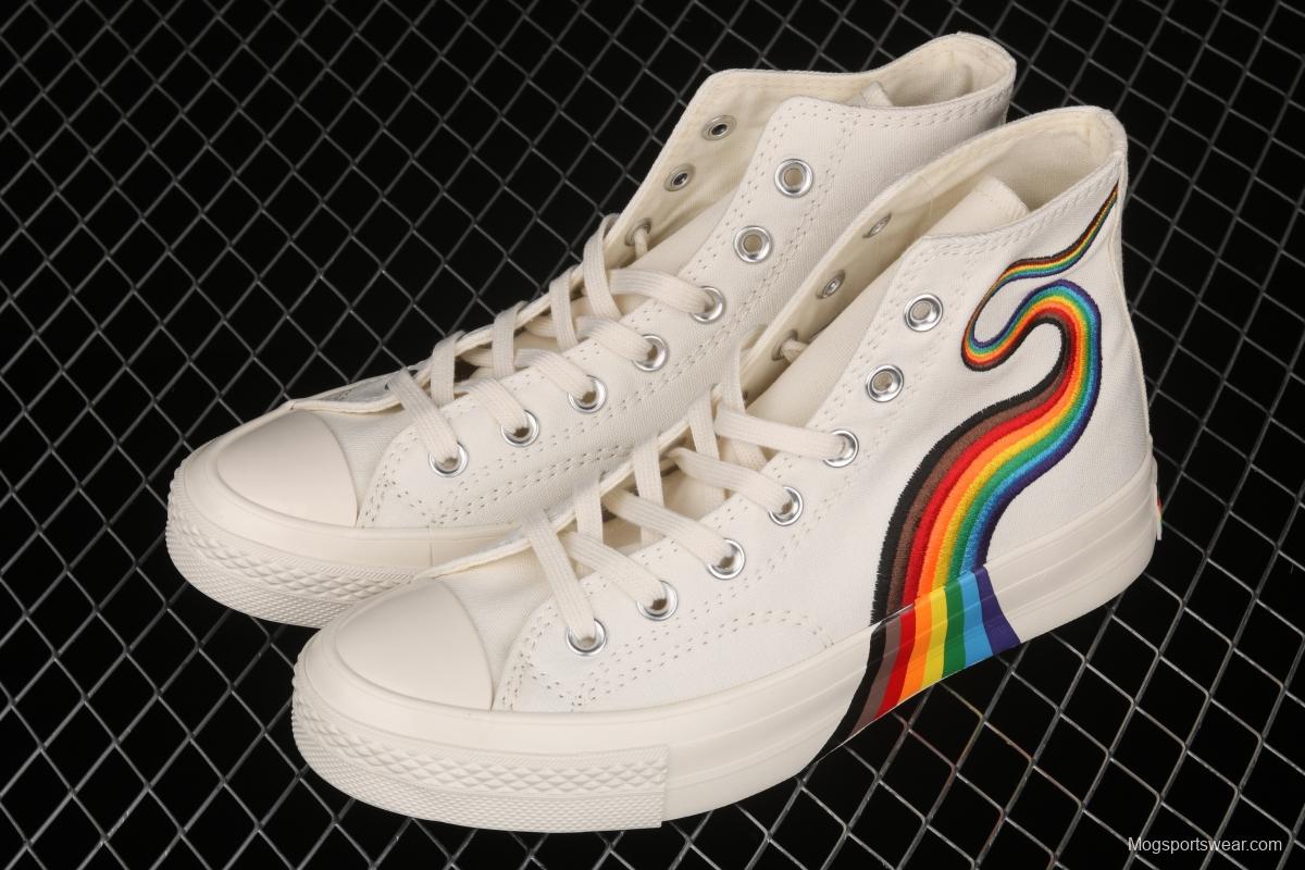 Converse Pride Chuck 70 rainbow color fashionable canvas shoes 170821C