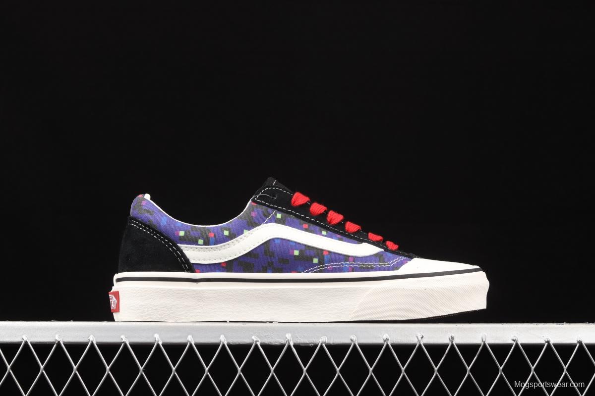 Vans Style 36 Cecon SF half-moon bald magic box deformation colorful checkered low-top casual board shoes VN0A3MVL2XY