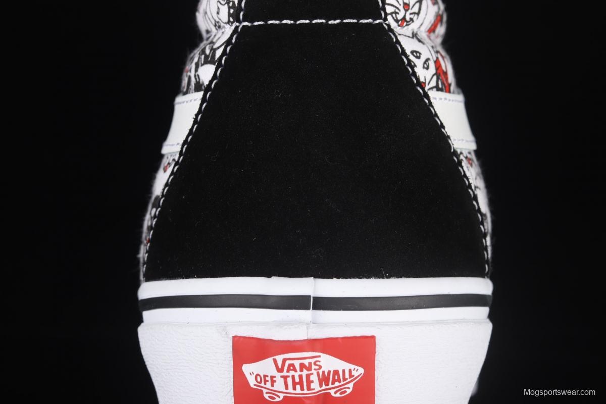 Vans Sk8-Hi synchronous cartoon robot cat high-top leisure vulcanized sports shoes VN0A4BV8BCL