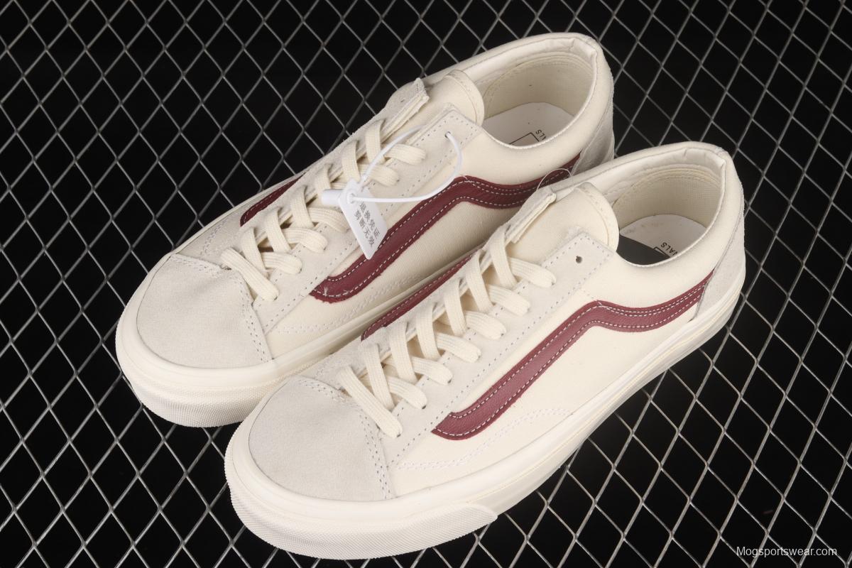 Vans Vault OG Style 36 Lx Vance high-end retro suede canvas spliced low-top shoes VN0A4BVE9X6