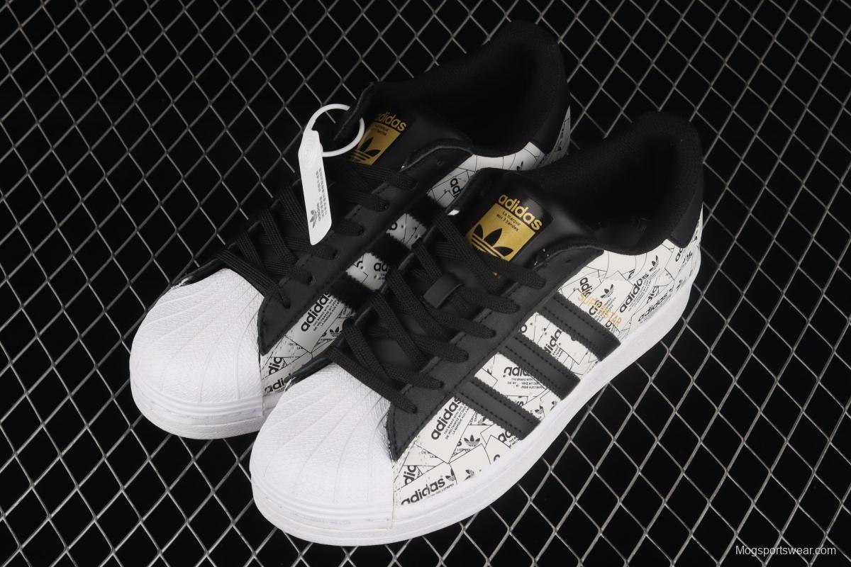 Adidas Originals Superstar FV2819 shell head printed with logo 3M reflective classic sports shoes