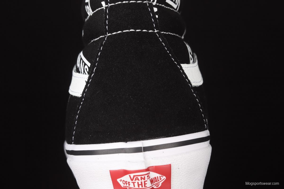 Vans SK8-Hi classic black and white letters logo high top casual board shoes VN0A4U3CTDW