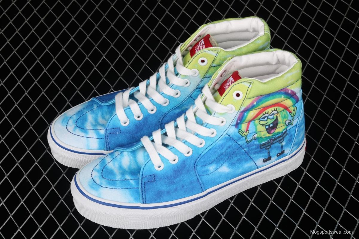 SpongeBob x Vans Sk8-Hi theme animation joint series of high-top casual board shoes VN0A32QQZAW