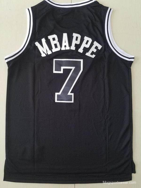 PSG Kylian Mbappé Black Basketball Jerseys