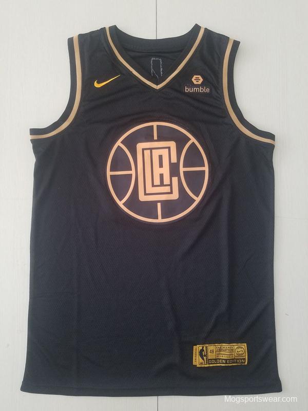 Paul George 13 Black Golden Edition Jersey