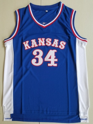 Paul Pierce 34 Kansas College Blue Basketball Jersey