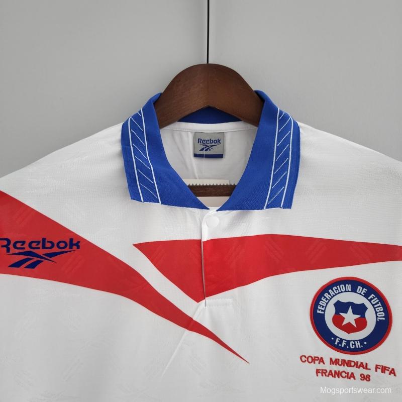 Retro Long Sleeve Chile 1998 Away Soccer Jersey