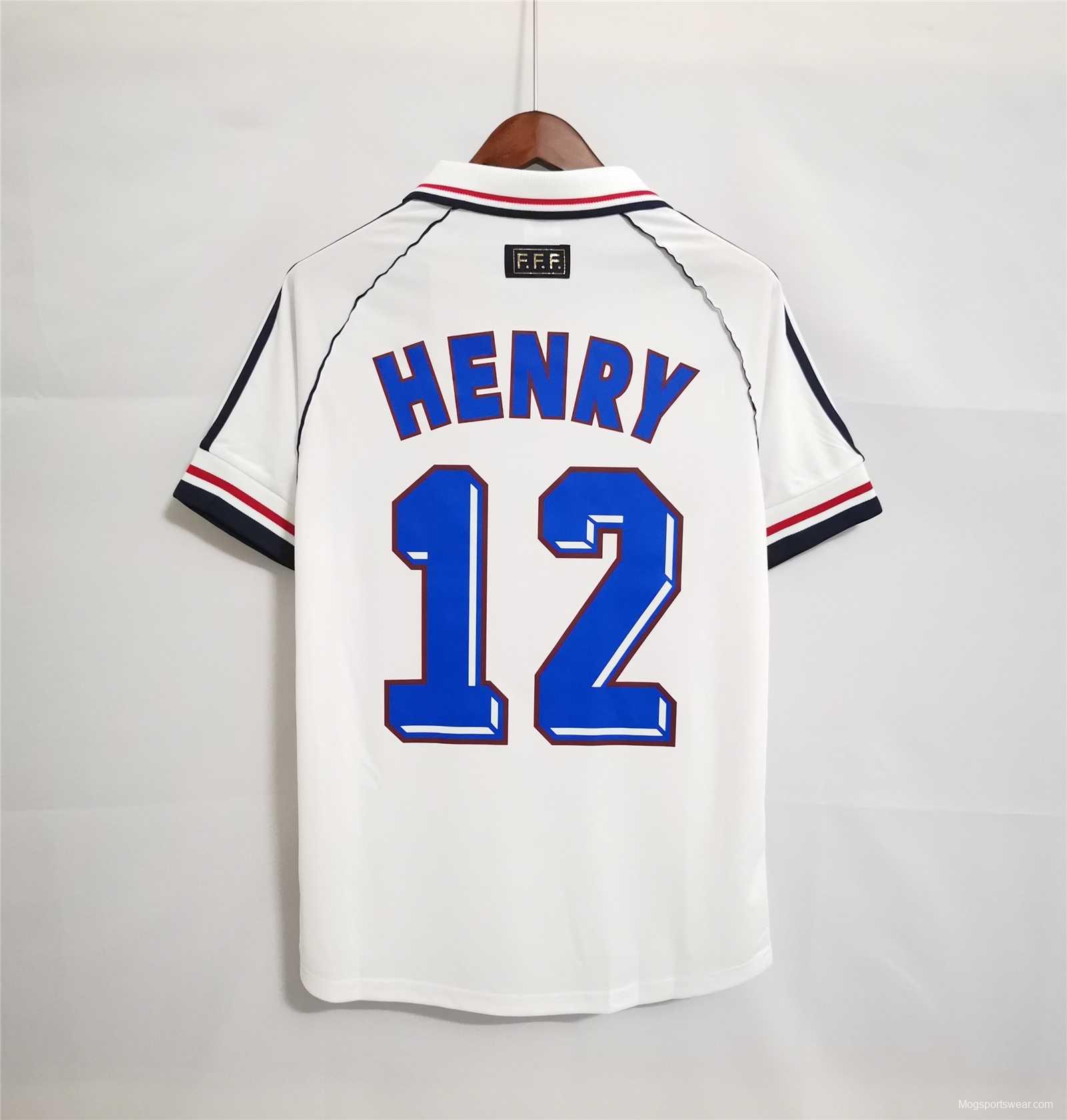 Retro 1998 France Away White Soccer Jersey