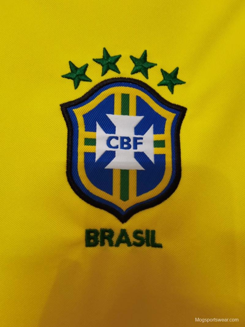 Retro 1998 Brazil Home Soccer Jersey