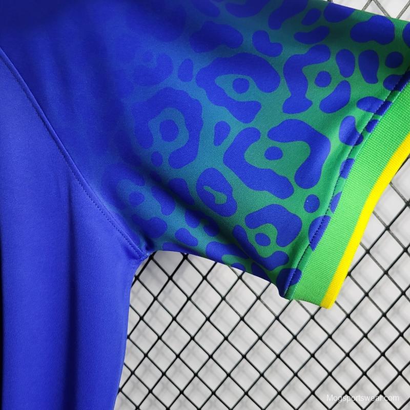 2022 Brazil Away National Team World Cup Soccer Jersey With Special Dragon Namesets