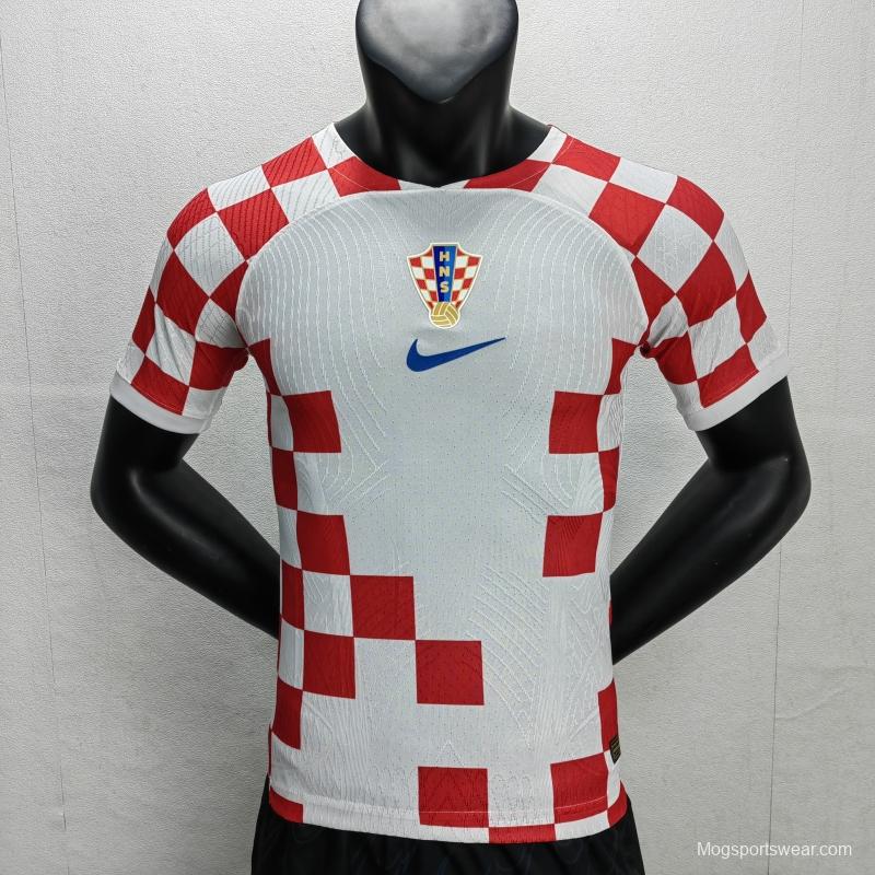 Player Version 2022 Croatia Home Soccer Jersey