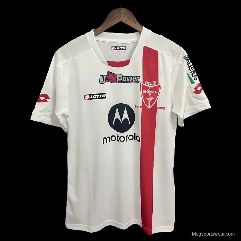 22/23 Monza Away White Soccer Jersey