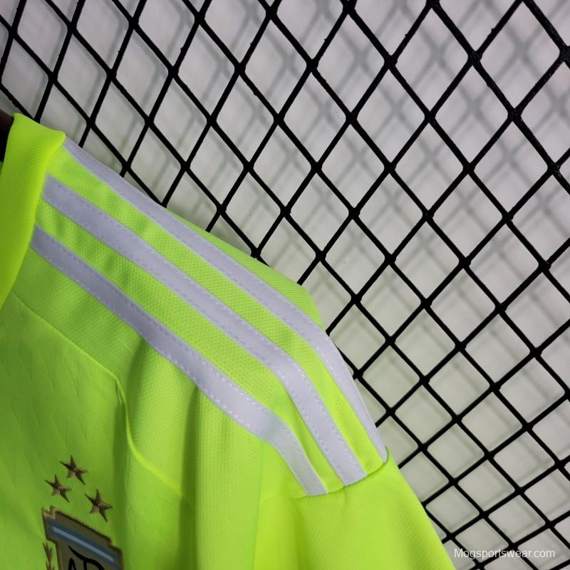 3 Star 2023 Argentina Grass Green Goalkeeper Jersey