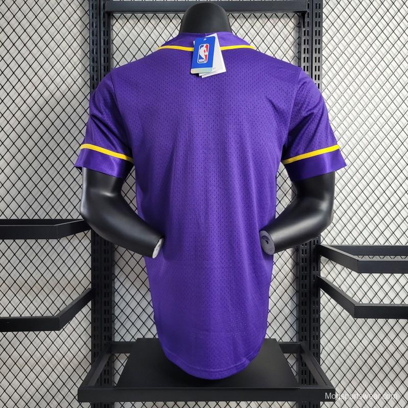 2023 NBA Lakers STATEMENT BASEBALL Purple Jersey