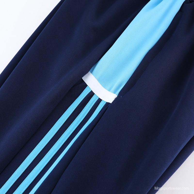 2023 Adidas Sky Blue Black Full Zipper Jacket +Pants