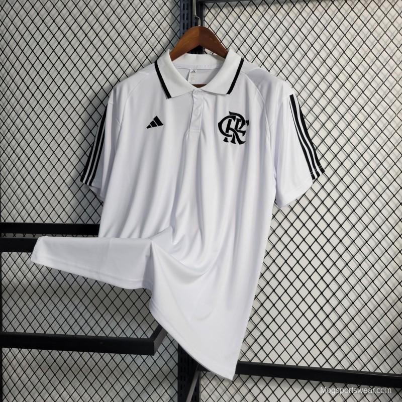 23-24 Flamengo White POLO Shirt