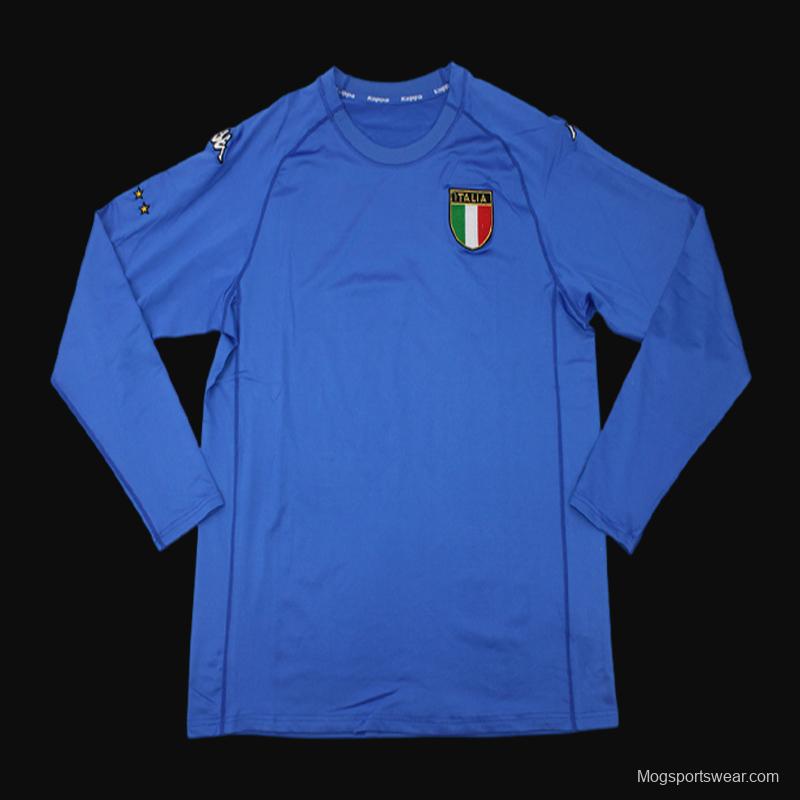 Retro 2000 Italy Home Long Sleeve Jersey