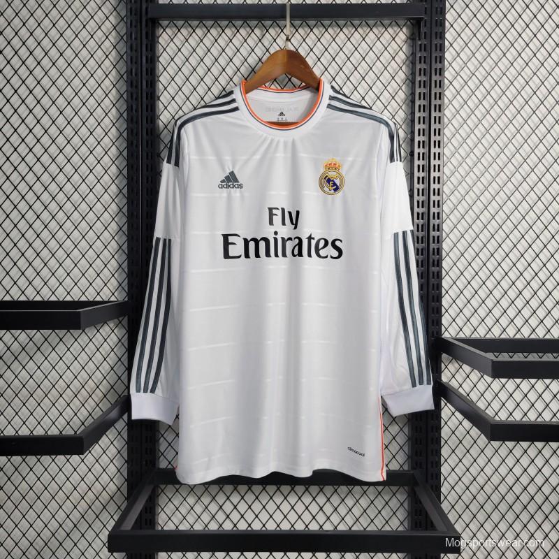 Retro 13-14 Long Sleeve Real Madrid Home Jersey