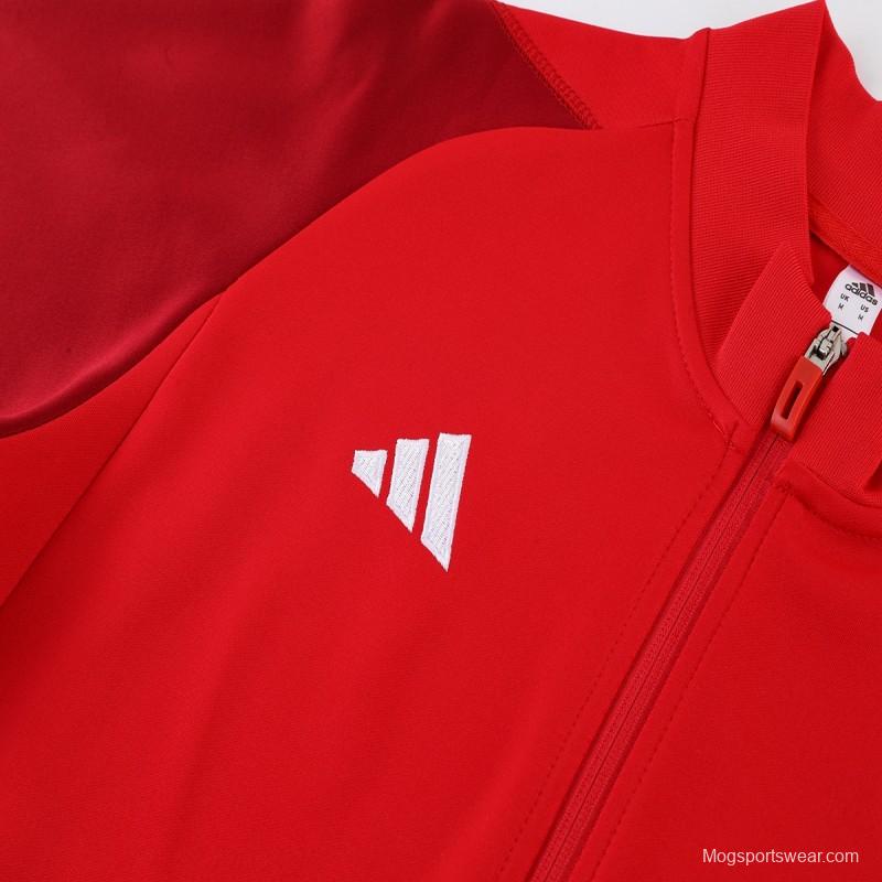 2023 Adidas Red Full Zipper Jacket +Pants