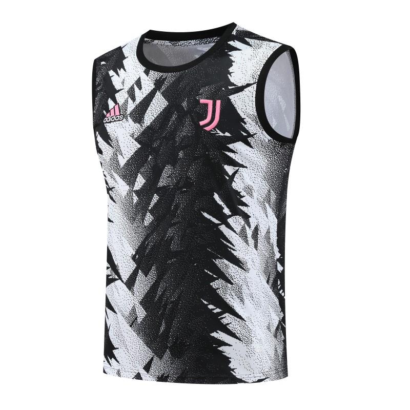 23-24 Juventus Black White Vest Jersey+Shorts