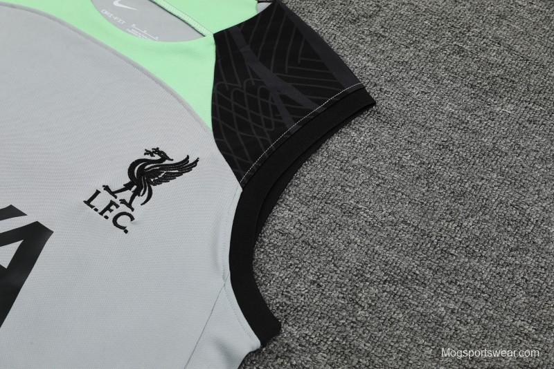 23-24 Liverpool Grey Vest Jersey+Shorts