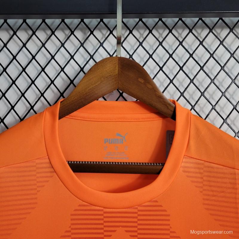 22-23 Manchester City Orange Goalkeeper Jersey