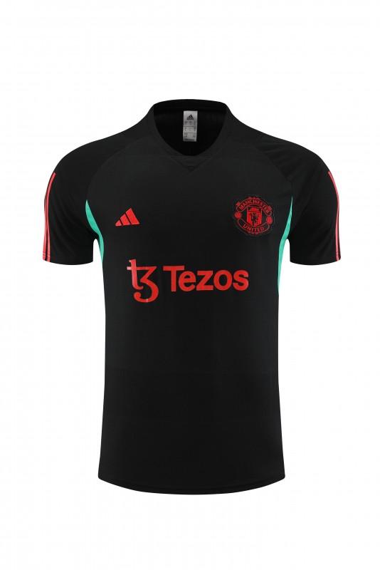 23 24 Manchester United Black White Short Sleeve+Shorts