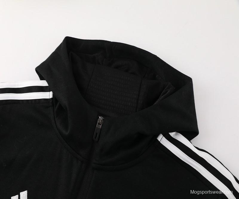 2024 Adidas Black Full Zipper HoodieJacket+Pants