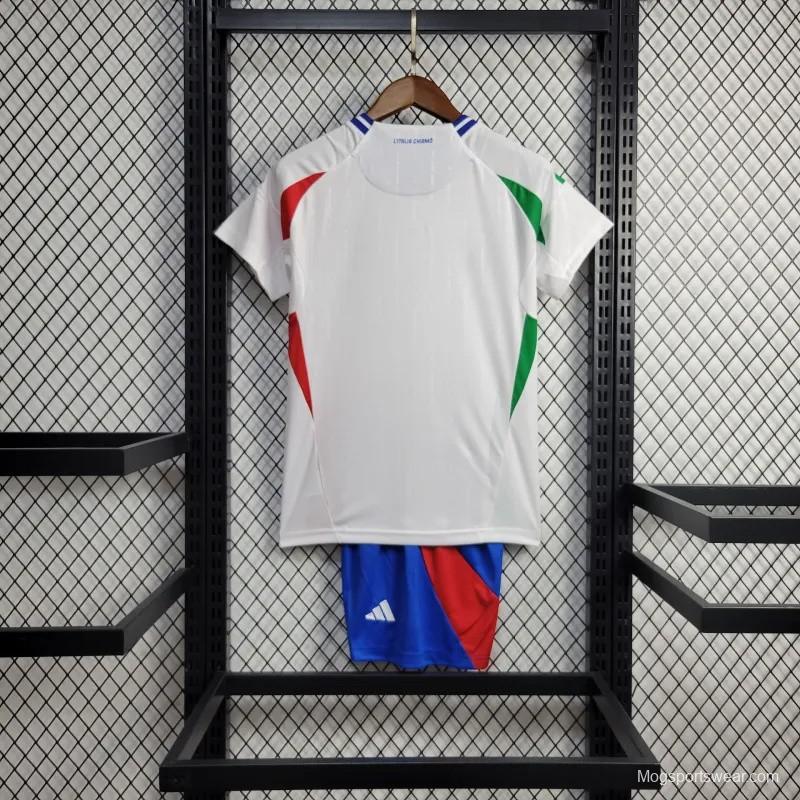 2024 Kids Italy Away White Jersey