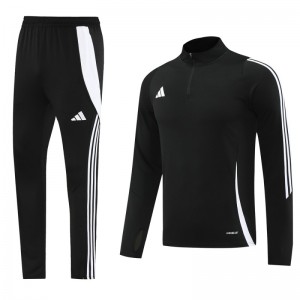 2024 Adidas Black Half Zipper Jacket+Pants