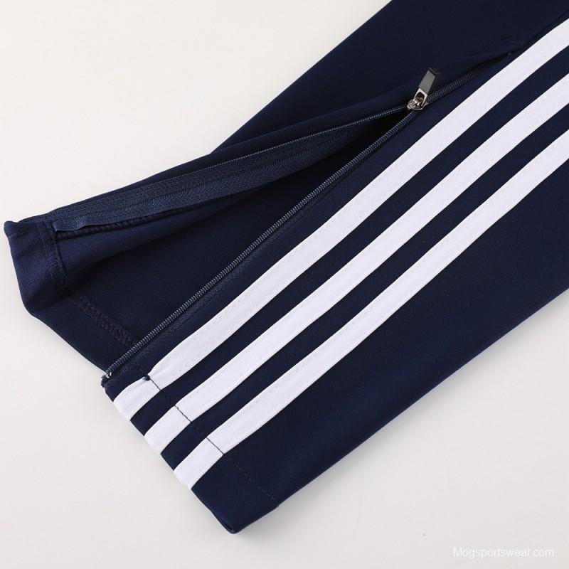 2024 Adidas Blue Half Zipper Jacket+Pants