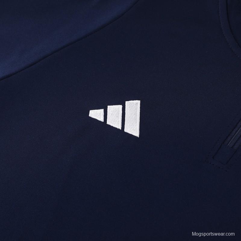 2024 Adidas Navy Half Zipper Jacket+Pants