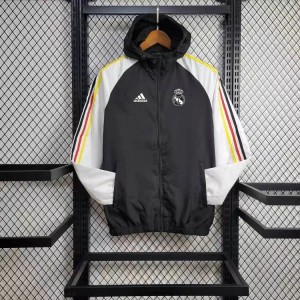 24/25 Real Madrid Black/White Windbreaker