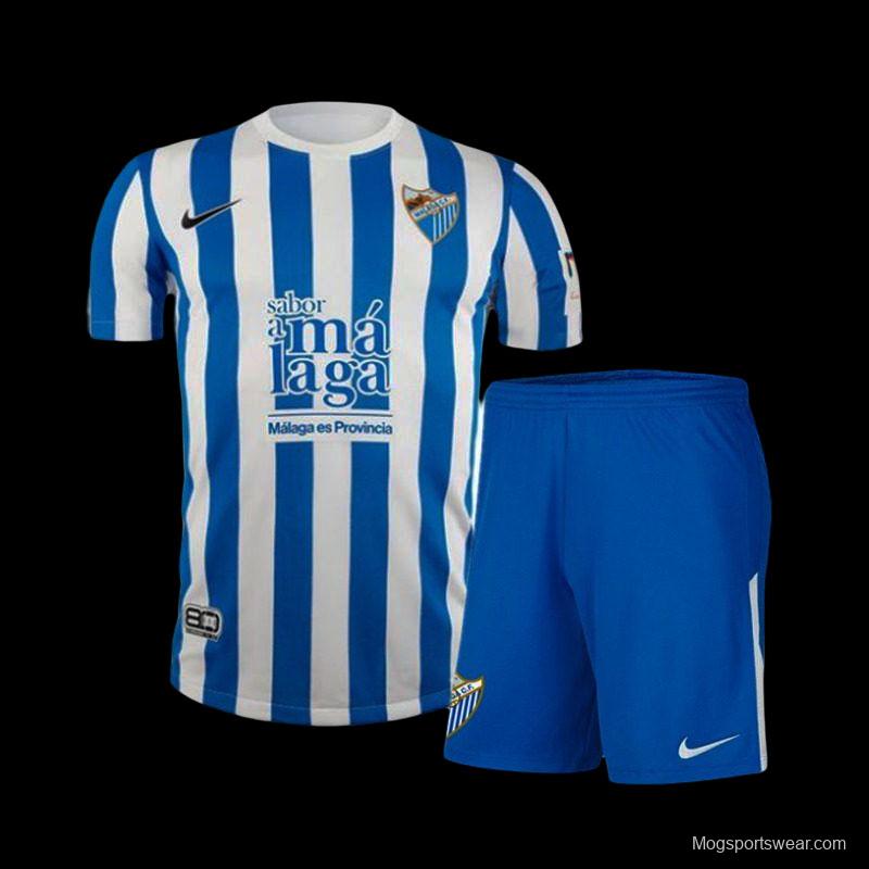 22/23 Malaga Home Kids Soccer Jersey