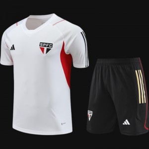 23-24 Sao Paulo White Short Sleeve Jersey+Shorts