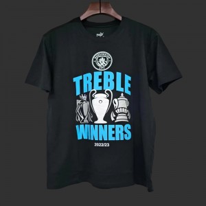 23/24 Manchester City Black Treble Winners T-Shirt