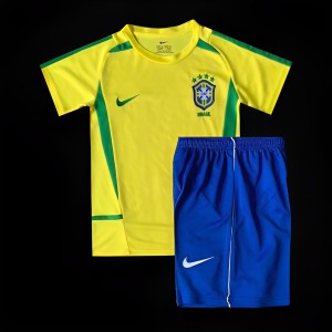 Retro Kids 2002 Brazil Home Jersey