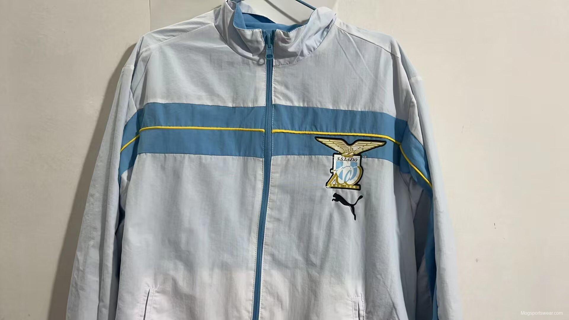 23/24 Lazio White/Blue Reversible Windbreaker