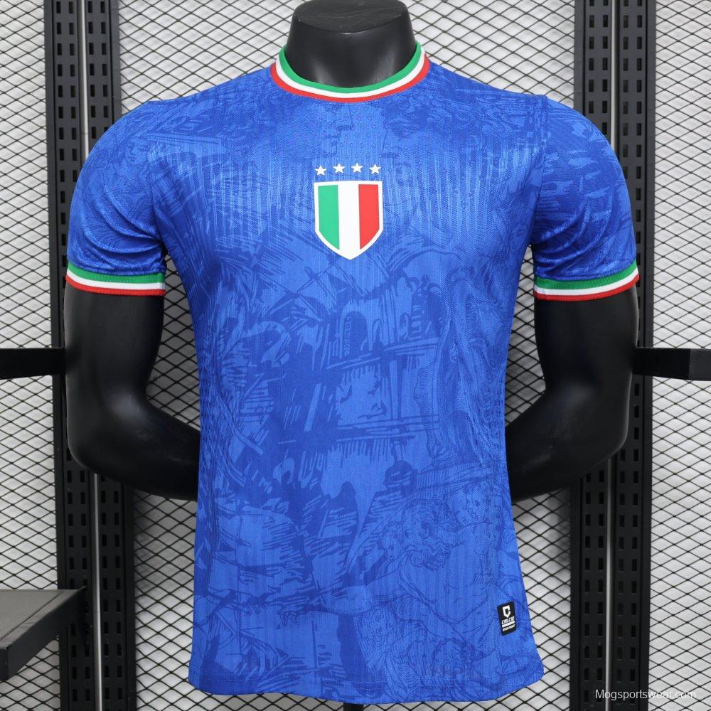 Player Version 2024 Italy Michelangelo Blue Special Training Jersey